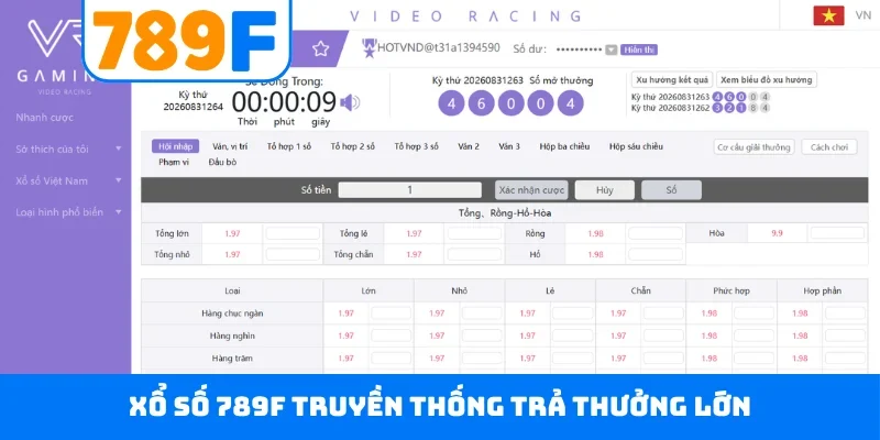 Xổ số 789F truyền thống trả thưởng lớn